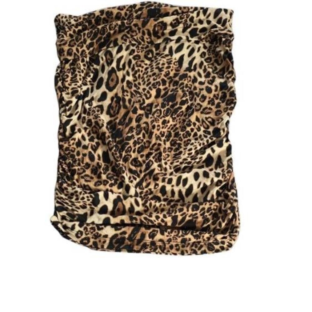 Ijeans By Buffalo Women's Size XL Brown Wild Leopard Print Foldover Mini Skirt